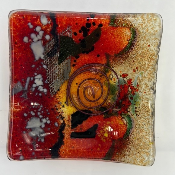 Fused Glass Trinket Dish - Picture 1 of 7